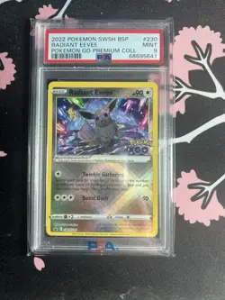 2022 POKEMON SWSH BLACK STAR PROMO #230 RADIANT EEVEE PSA 9 - Image 1