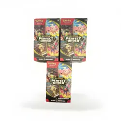 LOT OF THREE!! Pokemon Mega Evolution Perfect Order Booster Bundle!!! - Image 1