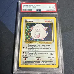 1999 Pokemon Game Chansey #3 Base Set Holo PSA 6 - Image 1