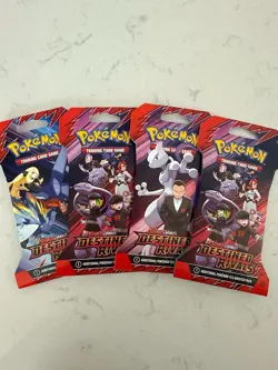 4x Pokemon TCG Scarlet & Violet Destined Rivals Sleeved Packs BRAND NEW Art Set - Image 1