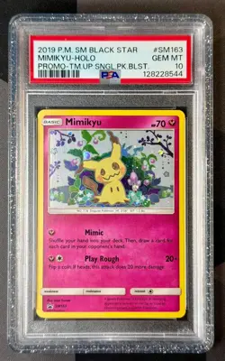 PSA 10 *LOW POP* MIMIKYU SM163 2019 POKEMON SM BLACK STAR PROMO HOLO MINT - Image 1