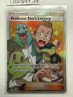 Pokemon TCG Trainer Professor Elms Lecture Full Art 213/214 SM Lost Thunder NM - Image 1