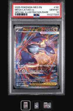 2025 POKEMON MEGA EVOLUTION SPECIAL ILLUSTRATION RARE #181 MEGA LATIAS EX PSA 10 - Image 1