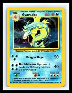 💥 GYARADOS | Pokemon TCG 1999 | (Base Set) Holo Foil Rare Vintage # 6/102 - Image 1