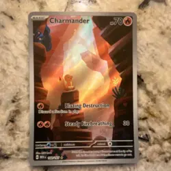 Pokemon TCG Charmander 168/165 Scarlet & Violet 151 Art Rare Holo English - Image 1