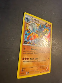 2016 Pokemon XY Black Star Promo Lucario XY140 Holo rare Holographic Cosmos - Image 2