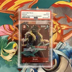 BROOK WINNER - TOURNAMENT PACK VOL.4 - ONE PIECE PROMO 2023 ST01-011 PSA 10 - Image 1