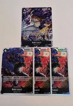 Rob Lucci EB04-048 Alt Art + 4 Rare Adventure On Kami's Island One Piece M/NM - Image 1