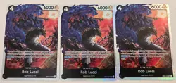Rob Lucci EB04-048 Alt Art + 4 Rare Adventure On Kami's Island One Piece M/NM - Image 2
