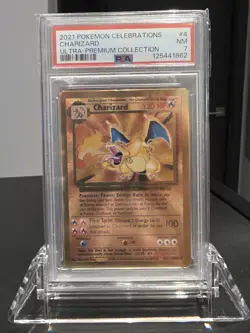 PSA 7 - 2021 Pokemon Celebrations - Charizard (Gold Metal) 004/102 Ultra Premium - Image 3