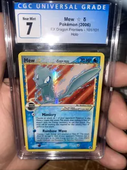 Pokemon Mew Gold Star EX Dragon Frontiers Holo Rare #101 CGC 7 - Image 1