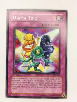 Yu-Gi-Oh! TCG Ojama Trio DCR-047 Dark Crisis 2003 Common 1st Edition LP - Image 1
