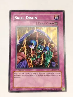 Yu-Gi-Oh! TCG Skill Drain DCR-049 1st Edition Rare LP - Image 1