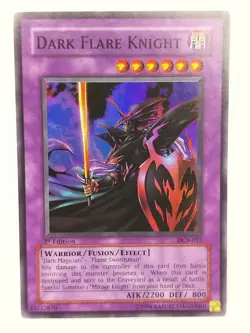 Yu-Gi-Oh! DCR-017 Dark Flare Knight Super Rare 1st Edition VLP - Image 1
