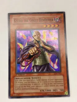 Yu-Gi-Oh! TCG Kycoo the Ghost Destroyer LON-062 1st Edition Super Rare LP - Image 1