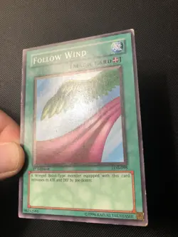 Yugioh! Follow Wind LOB-098 1st Edition Short Print NA English Vintage - Image 2