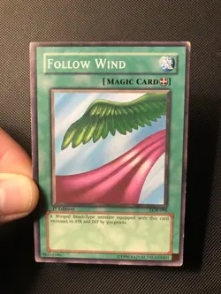 Yugioh! Follow Wind LOB-098 1st Edition Short Print NA English Vintage - Image 4