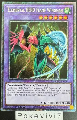 Carte YU-GI-OH! ELEMENTAL HERO FLAME WINGMAN RA03-EN152 PSR NEUF - Image 1