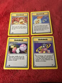 4 Card 1st Edition Gym Trainer Lot Pokemon Cards-Misty And Sabrina Wotc - Image 1