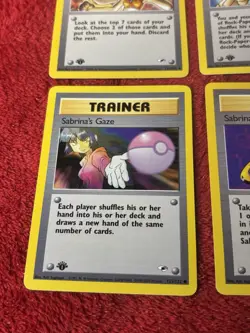 4 Card 1st Edition Gym Trainer Lot Pokemon Cards-Misty And Sabrina Wotc - Image 3