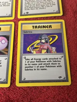 4 Card 1st Edition Gym Trainer Lot Pokemon Cards-Misty And Sabrina Wotc - Image 4