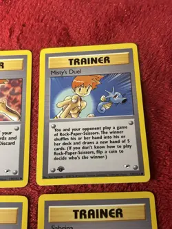4 Card 1st Edition Gym Trainer Lot Pokemon Cards-Misty And Sabrina Wotc - Image 5