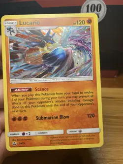 Lucario SM54 Cosmos Holo Sun & Moon Black Star Promos Pokemon TCG Card - Image 1