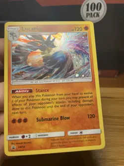 Lucario SM54 Cosmos Holo Sun & Moon Black Star Promos Pokemon TCG Card - Image 2