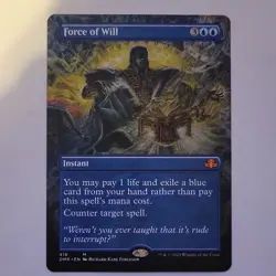Force of Will Borderless Dominaria Remastered Mythic Blue Instant Regular EN 418 - Image 1