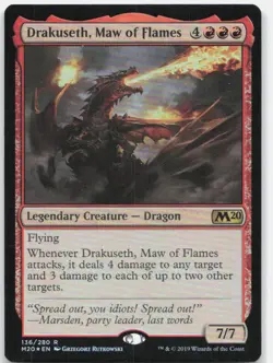 Drakuseth, Maw of Flames *Foil* M20 136 NM - Image 1