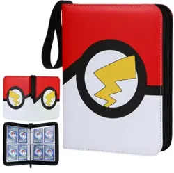 Pokemon Card Binder Zipper Game Card Collection Bag Pokemon 4-Pocket 400 Cards - Image 1