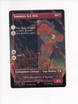 MAGIC THE GATHERING MTG FINAL FANTASY SUMMON: G.F. IFRIT BORDERLESS (X) - Image 1