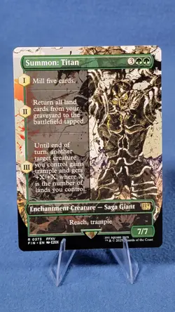 Summon: Titan (Borderless) #373 (NM) Final Fantasy FIN Magic MTG - Image 1