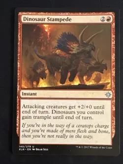 1x Dinosaur Stampede (140) Ixalan LP MTG Magic the Gathering x1 MKE - Image 1