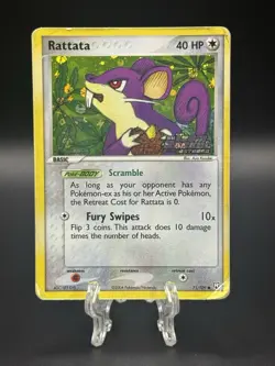 Rattata 71/109 Common Team Rocket Returns Pokemon Reverse Holo Stamp Damaged - Image 1