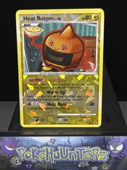 Pokemon Card Heat Rotom LV 46 RT3 Reverse Holo Rare Rising Rivals Played - Image 1