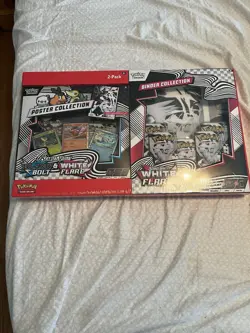 Pokemon Black Bolt and White Flare Binder + Poster Collection Sam's Club Bundles - Image 1