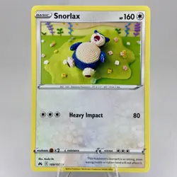 Snorlax 109/159 Crown Zenith Asako Ito Crochet Pokemon TCG Near Mint - Image 1