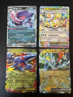 Pokemon TCG EX Holo Lot Of 4 Gengar ex Tapu Koko ex Alolan Exeggutor ex - Image 1