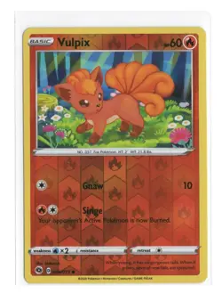 Pokemon Vulpix 6/73 Champions Path Reverse Holo 2020 NM English B2G2 + Flat Ship - Image 1