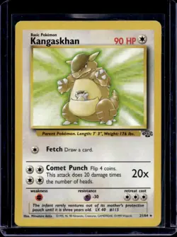 1999 Pokemon Jungle Kangaskhan #21/64 - Image 1
