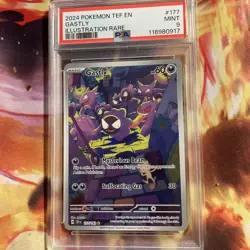Pokemon TCG Gastly Illustration Rare IR Holo Card 177/162 Temporal Forces PSA 9 - Image 1