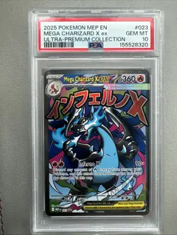 Mega Charizard x EX 023 Engraved Black Star Promo Card Pokemon TCG PSA 10 GEM MT - Image 1