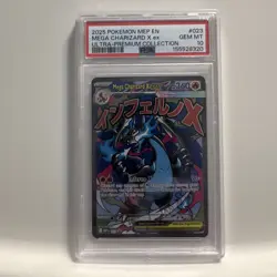 Mega Charizard x EX 023 Engraved Black Star Promo Card Pokemon TCG PSA 10 GEM MT - Image 2