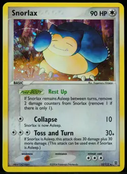 Snorlax Holo #15/112 Fire Red & Leaf Green NM/M Pokemon Card - Image 1