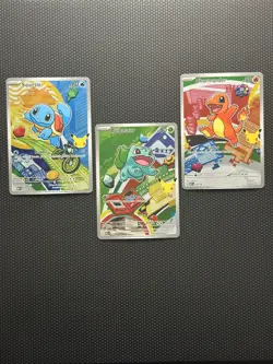 Pokemon First Partner Illustration Collection Series 1 Kanto Gen 1 Starters Set - Image 1