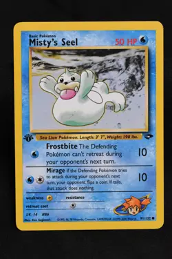 Misty's Seel 1st Edition 91/132 NM Gym Challenge Regular Pokemon TCG Near Mint - Image 1