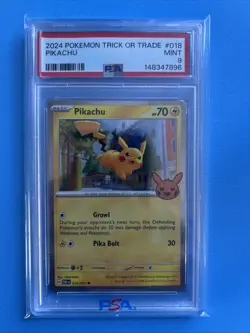 2024 Pokemon Trick Or Trade PIKACHU #018 PSA 9 - Image 1