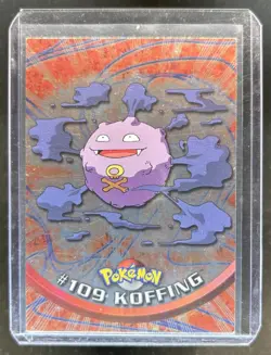 1999 Topps Pokemon TV Animation Edition Koffing Blue Topps #109 - Image 1