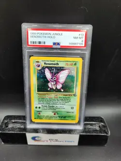 1999 POKEMON JUNGLE VENOMOTH-HOLO #13 PSA 8 NM-MT VINTAGE WOTC - Image 1